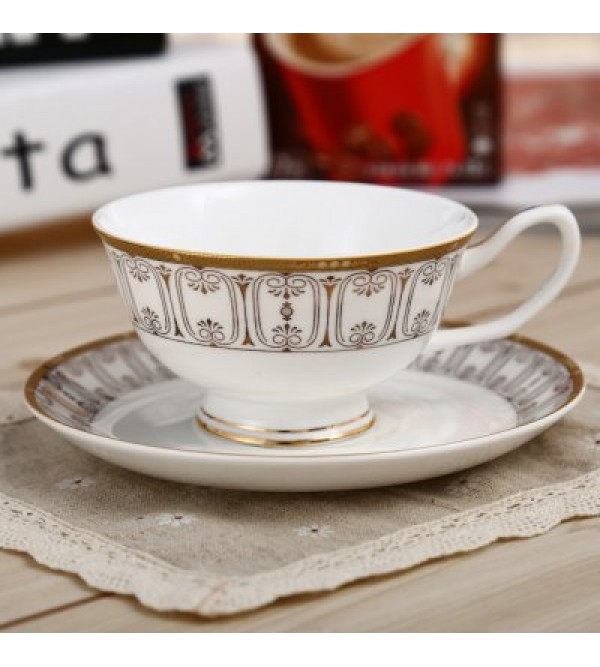 European Style Bone China Tea Cup and Saucer Set