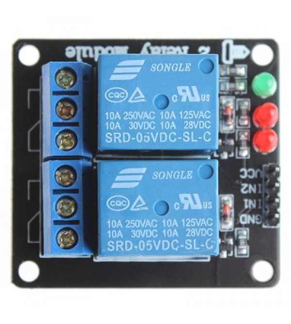 2 Channel 5V SongLe Relay Shield Module DIY for Arduino