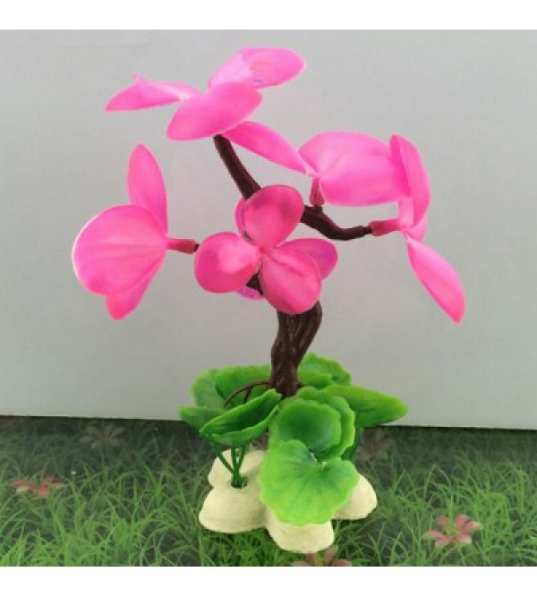 Artificial Flower Shape Aquarium Decoration Fish Tank Decor