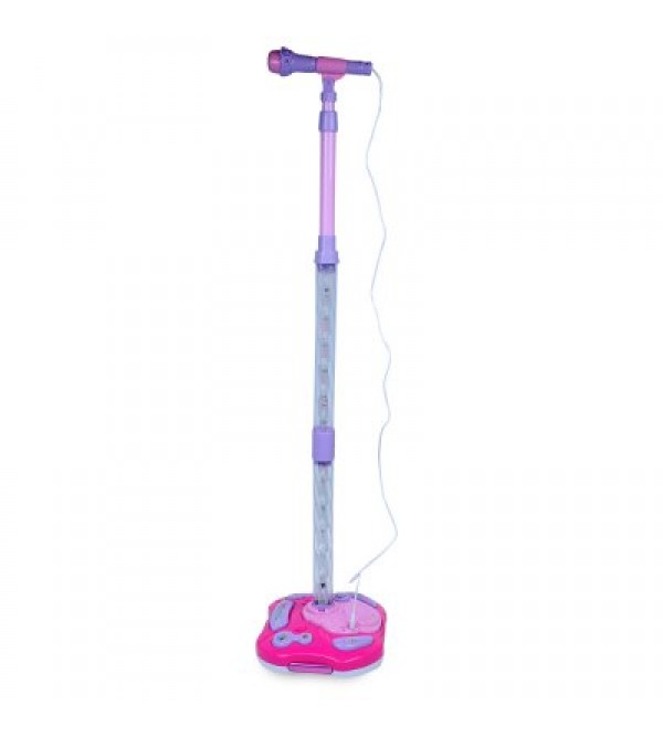 244 Joyful Microphone Toy with Stand / LED Light Educational Toy Height Adjustable