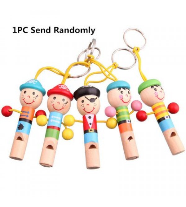 1PC Cute Cartoon Whistle Wooden Kid Music Development Toy