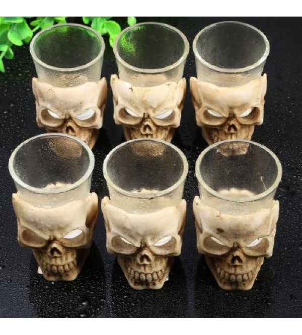 6PCS Skull Shape Vodka Liqueur Wine Glass