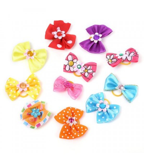 50pcs Cute Pet Headwear Bow