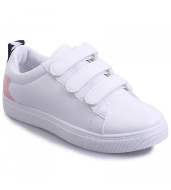 Leisure PU Leather and Letter Pattern Design Athletic Shoes For Women