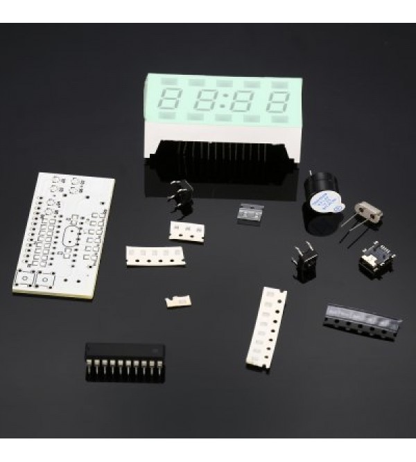 Green LED Electronic Clock Suite DIY Kits