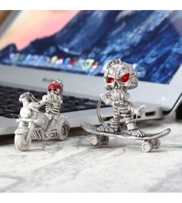 2pcs Creative Skull Shape Key Chain for Amusement