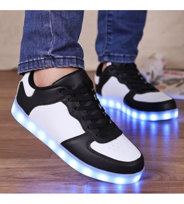 Led Luminous Lights Up Colour Splicing Casual Shoes