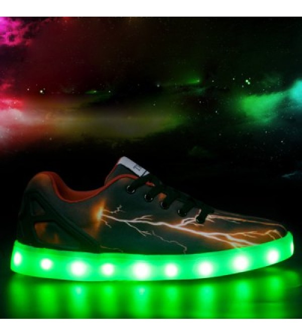 Led Luminous Lightning Pattern Lights Up Casual Shoes