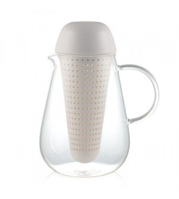 Household Glass Heatproof Lucency Teakettle With Strainer