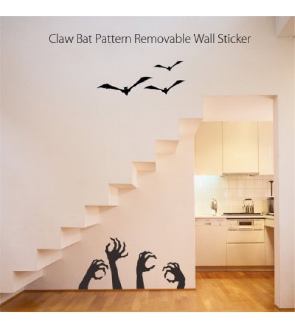 Claw Bat Pattern Removable Wall Sticker