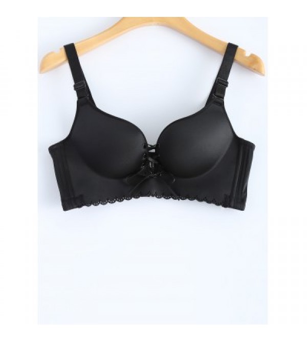 Seamless Front Lace-Up Smooth Bra