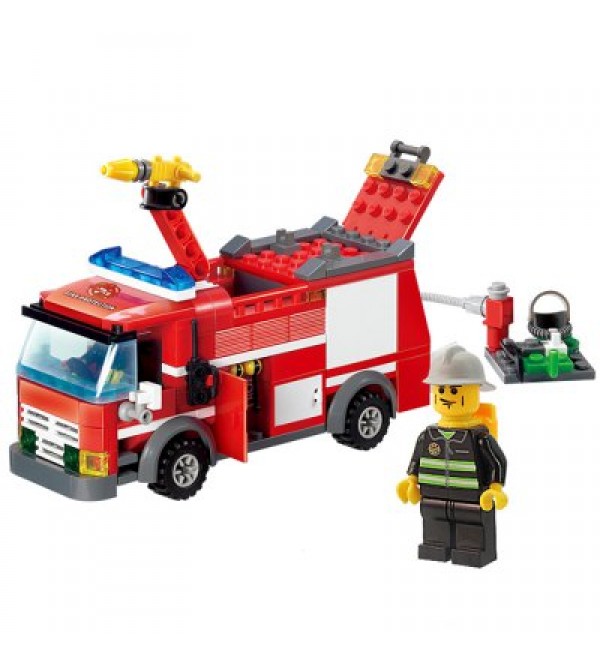 206pcs ABS Building Block Fire Engine Model DIY