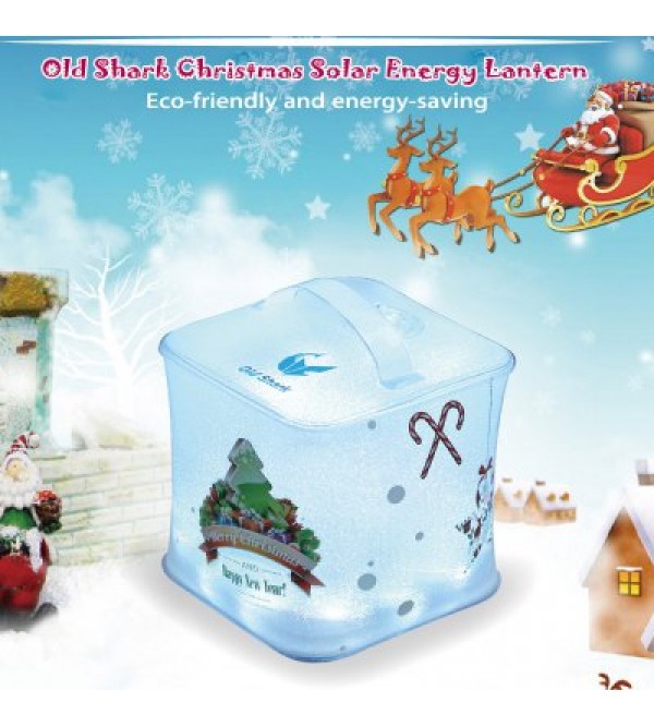 Old Shark Christmas LED Solar Energy Lantern