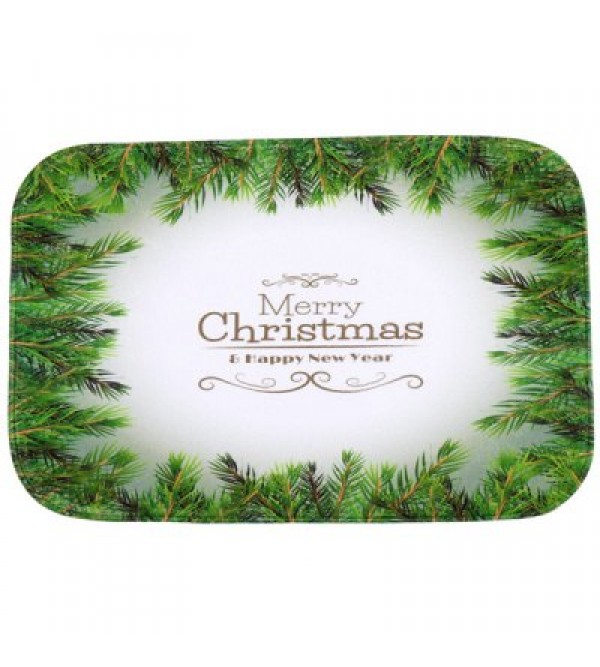 Christmas Tree Antiskid Water Absorb Carpet For Bathroom