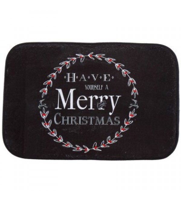 Bathroom Antiskid Water Absorb Christmas Doormat Carpeting