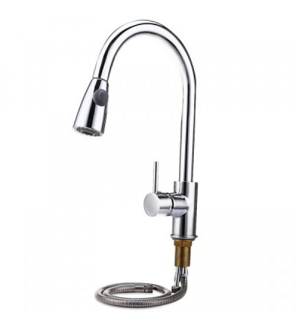 Pullout Spray Single Handle Swivel Kitchen Faucet