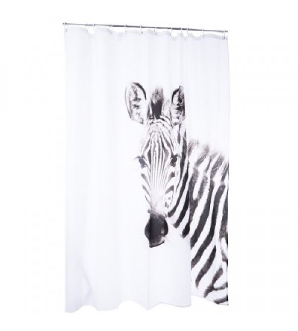 3D Zebra Pattern Water-resistant Shower Curtain