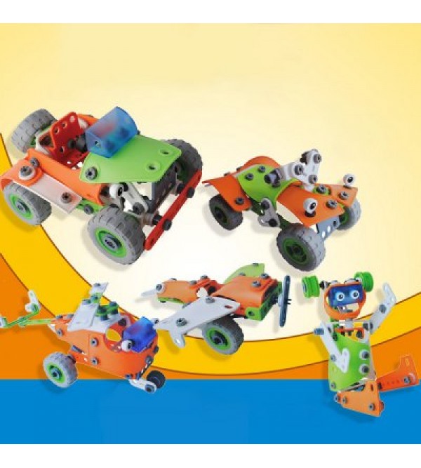 5 Model Car Educational 3D Puzzle Building Block Set