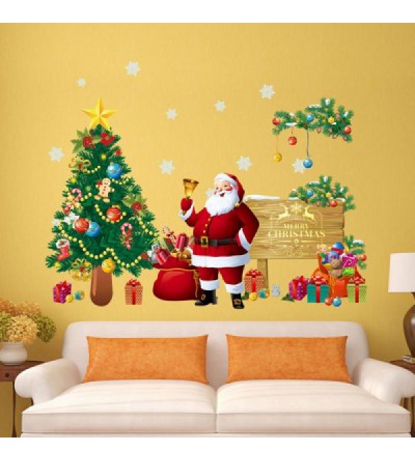 Merry Christmas Removable Tree Wall Decal