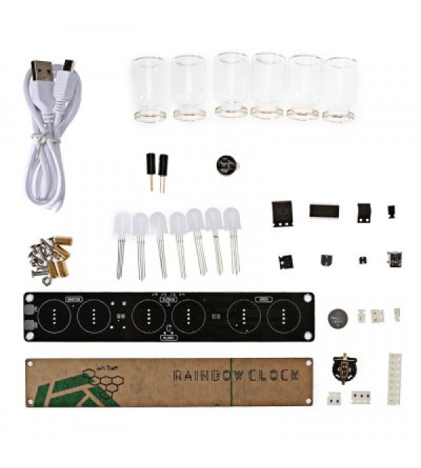 LED Color Light Glass Clock Kit