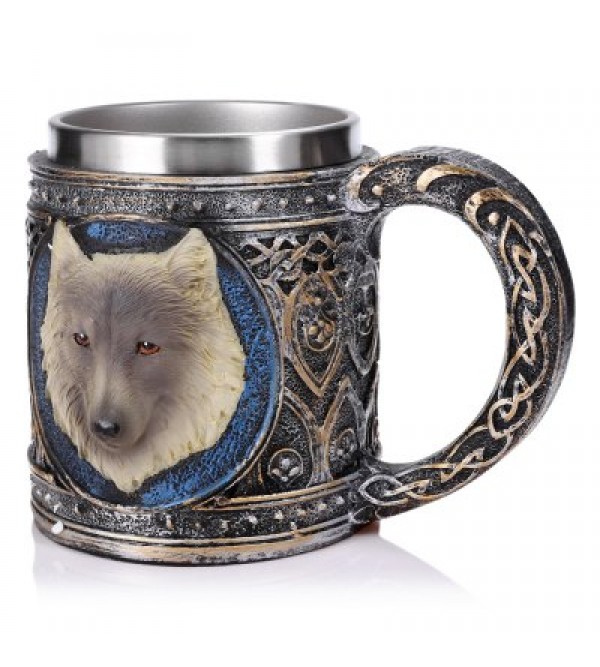 Retro Wolf 3D Relief Mug