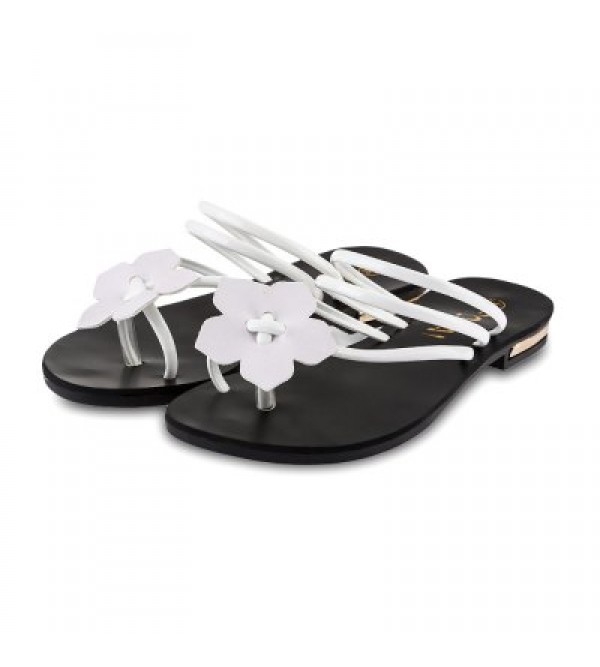 Floral Embellishment Ladies Flip-flop Beach Sandals