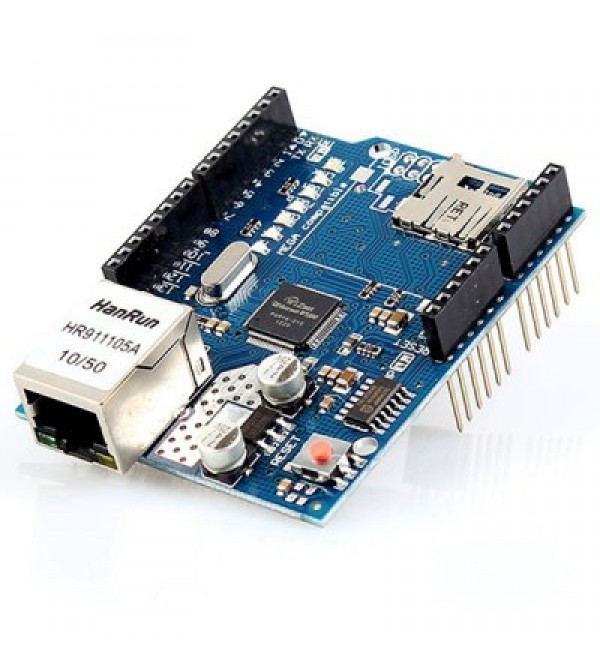 Ethernet Shield with Wiznet W5100 Ethernet Chip Support Micro SD Card   -  Arduino Compatible