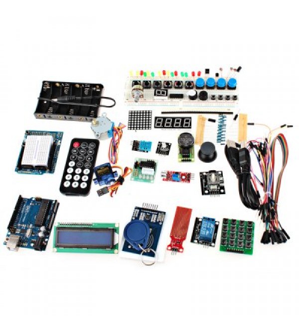 XDRduino UNO R3 Board RFID Stepper Motor Development Board Starter Kit with Basic Component Pac